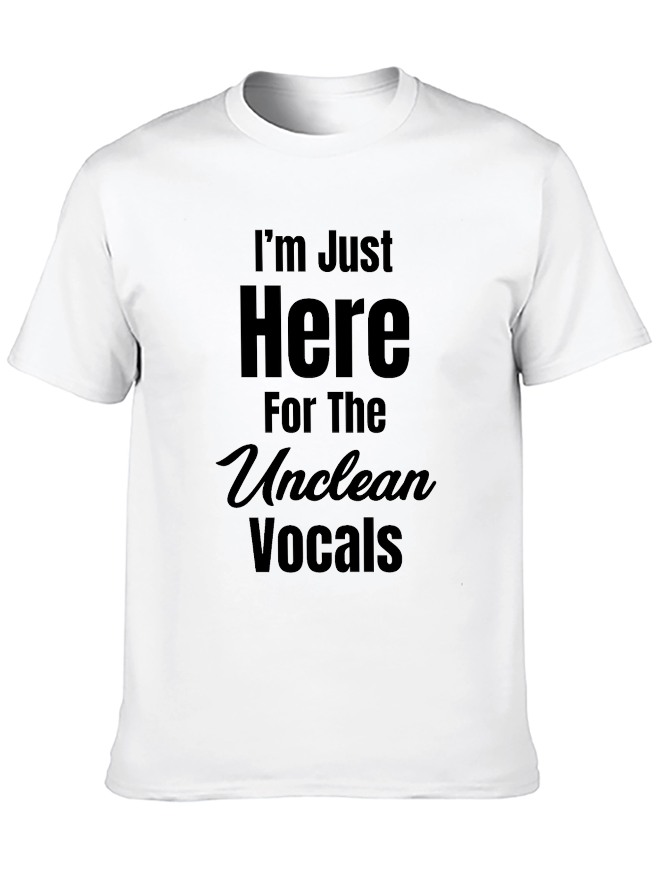 Unclean Vocals T-Shirt - Black Cotton Tee