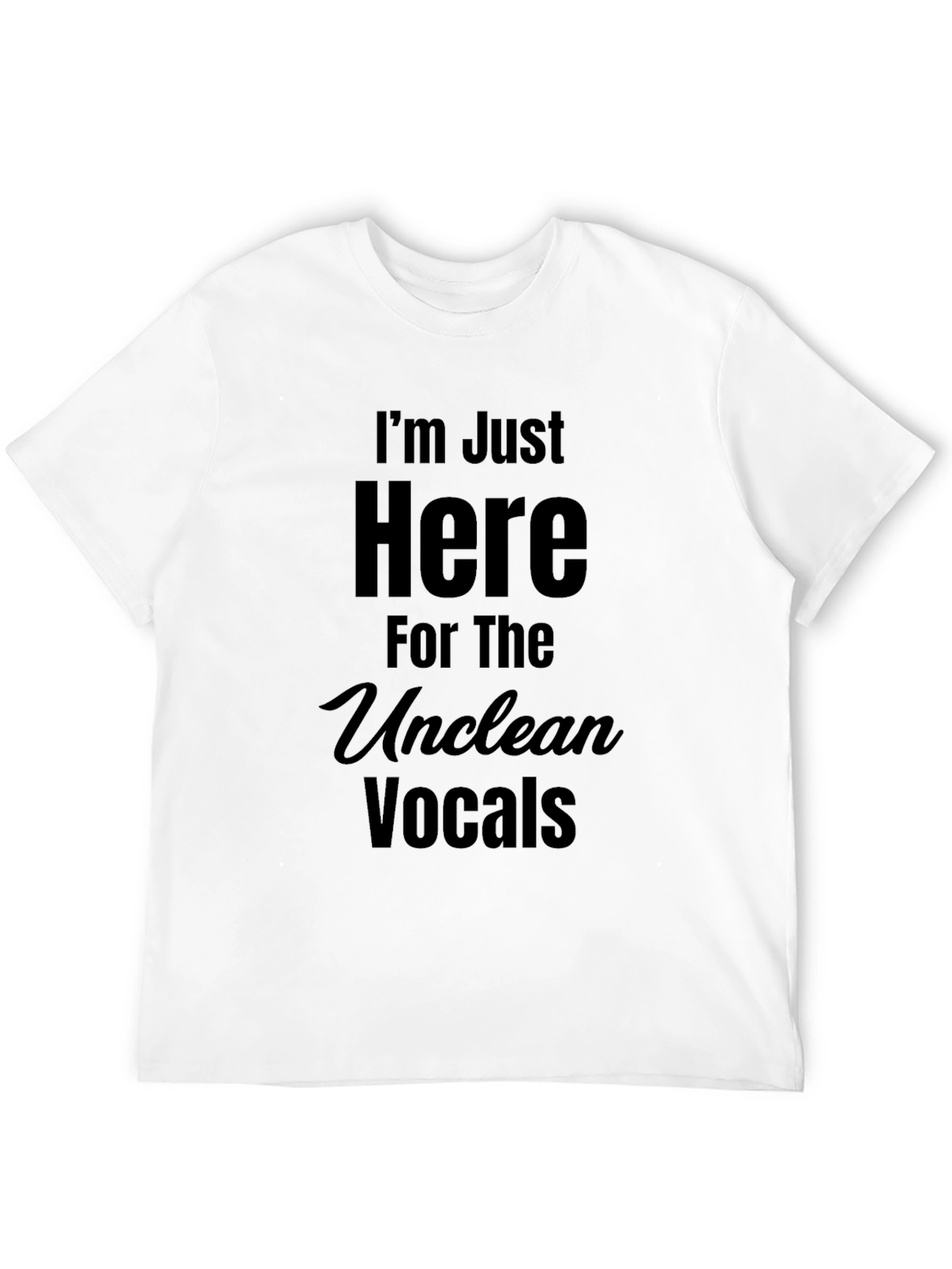 Unclean Vocals T-Shirt - Black Cotton Tee