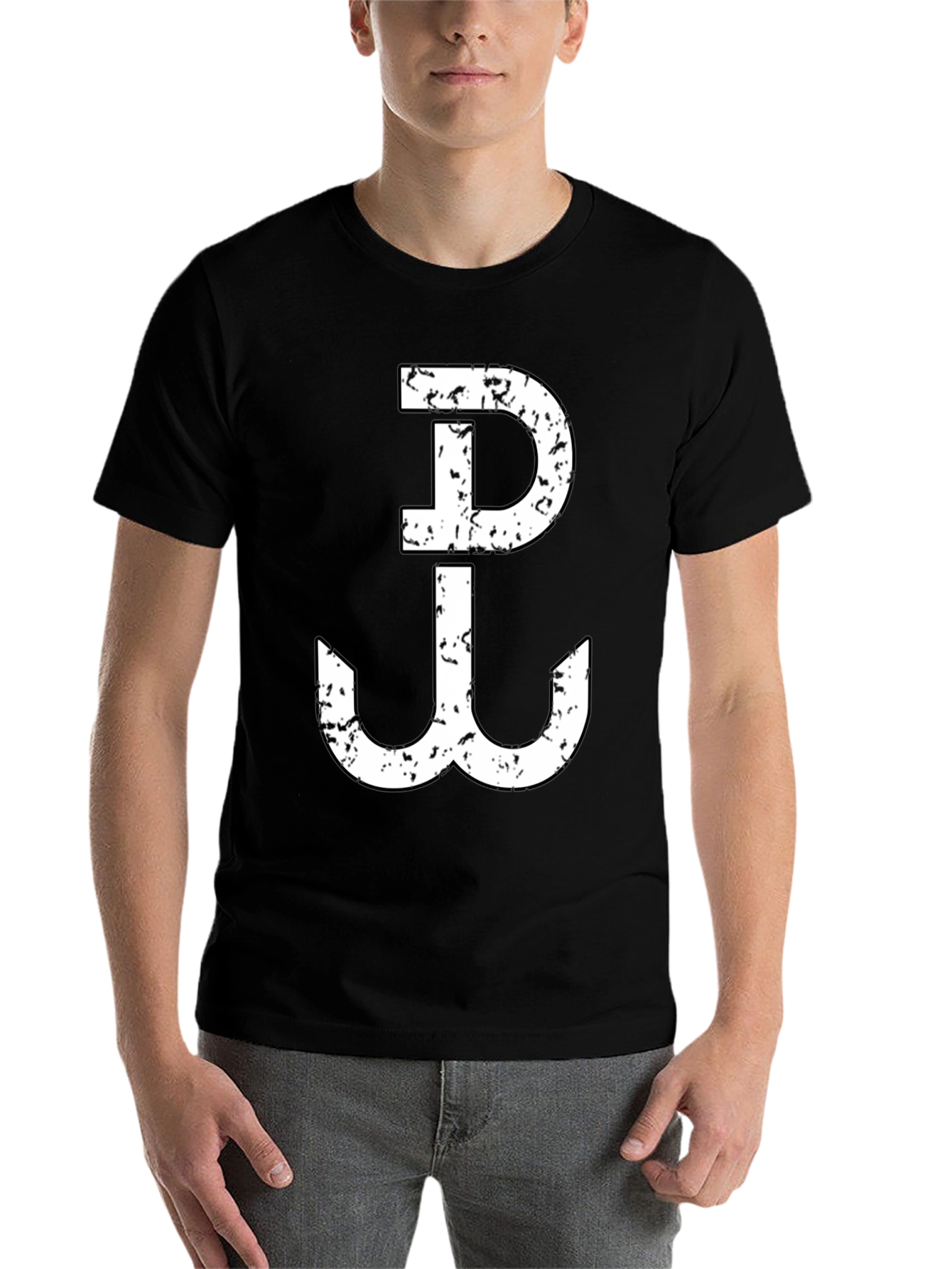 Warsaw Uprising Anchor Symbol Black T-Shirt