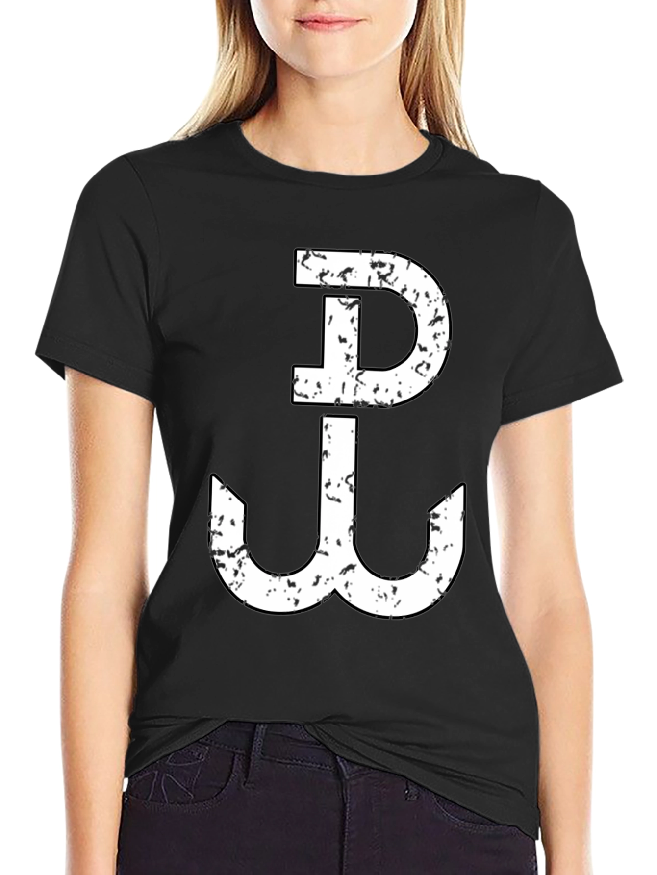 Warsaw Uprising Anchor Symbol Black T-Shirt