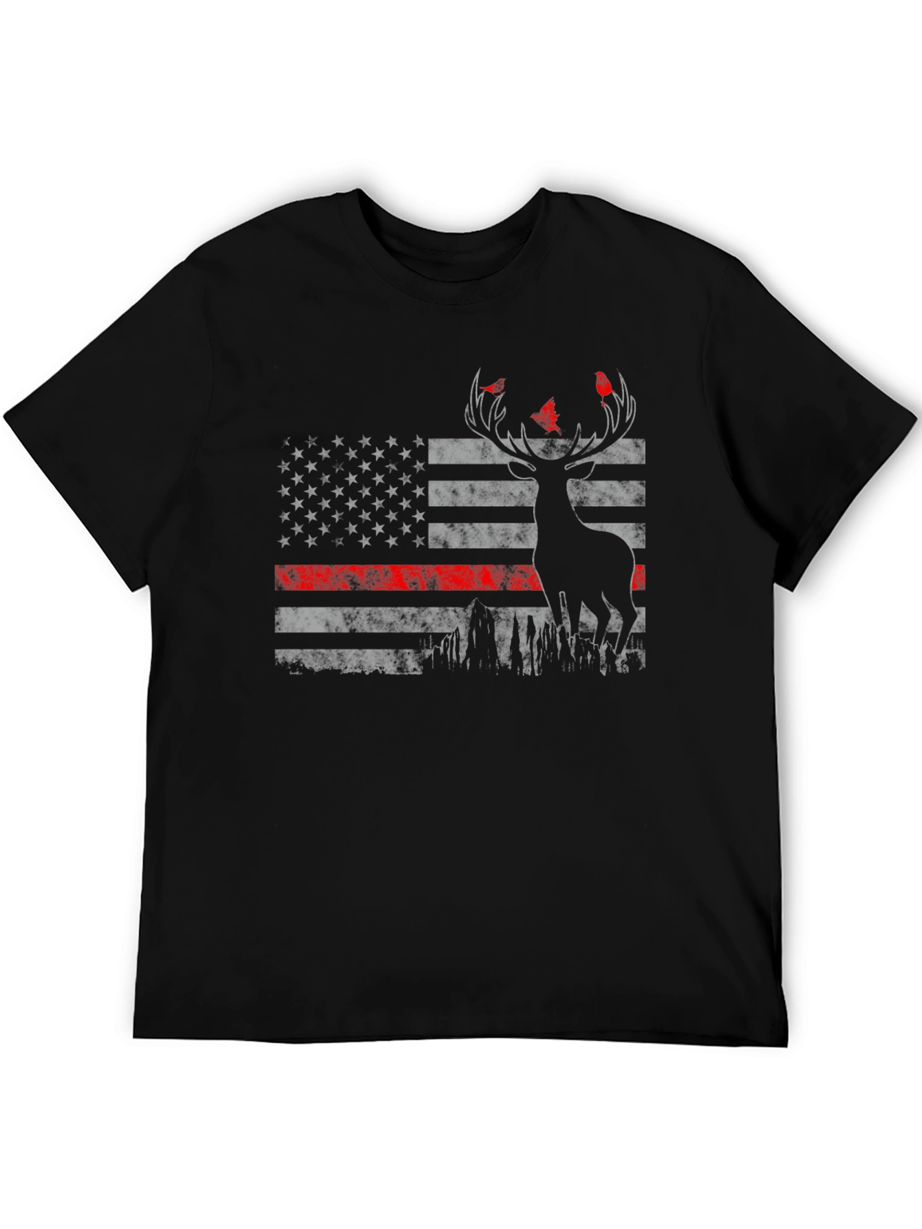 American Flag Deer Hunter T-Shirt