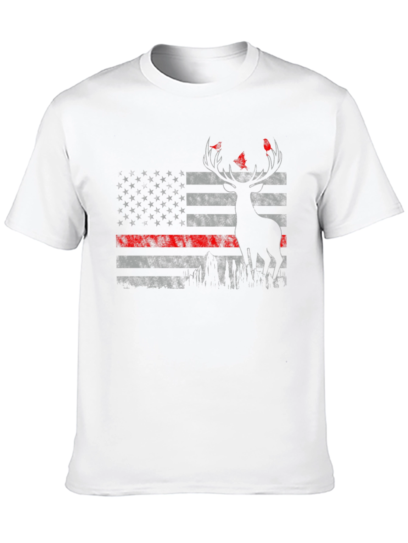 American Flag Deer Hunter T-Shirt