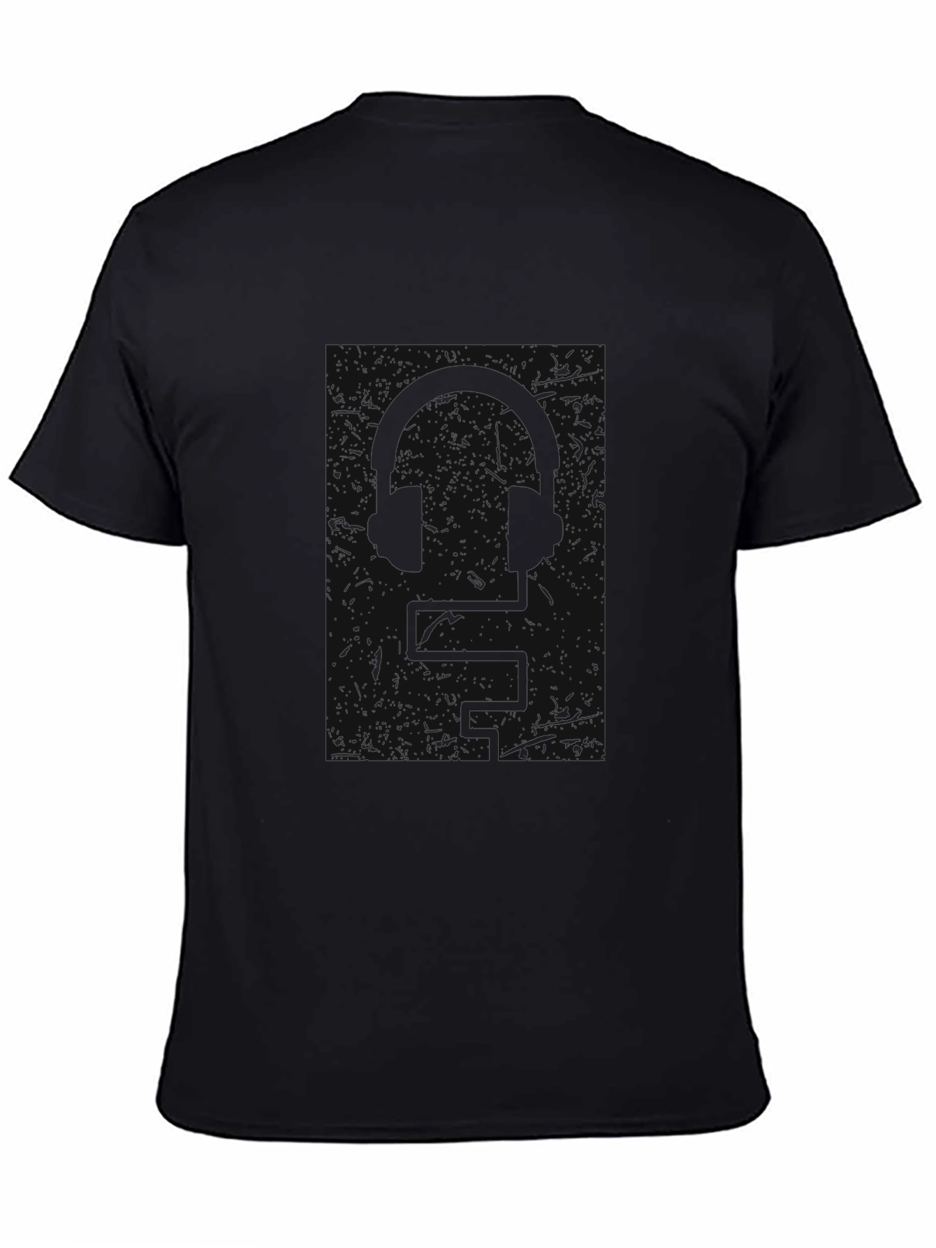 Mens Basic Black Crewneck T-Shirt