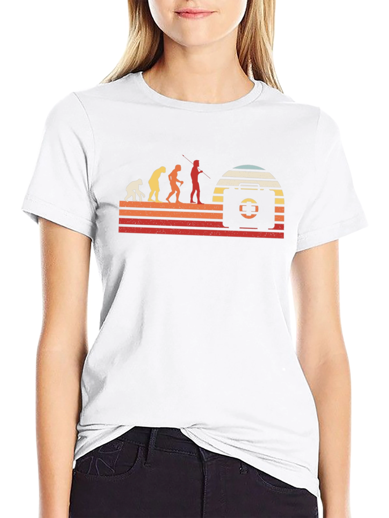 Evolution of First Aid T-Shirt - Retro Design