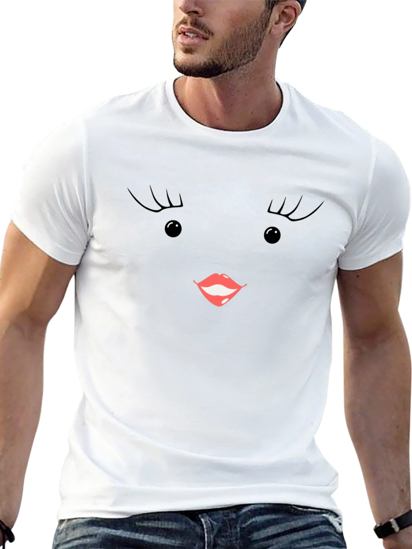 Funny Face Graphic Print T-Shirt