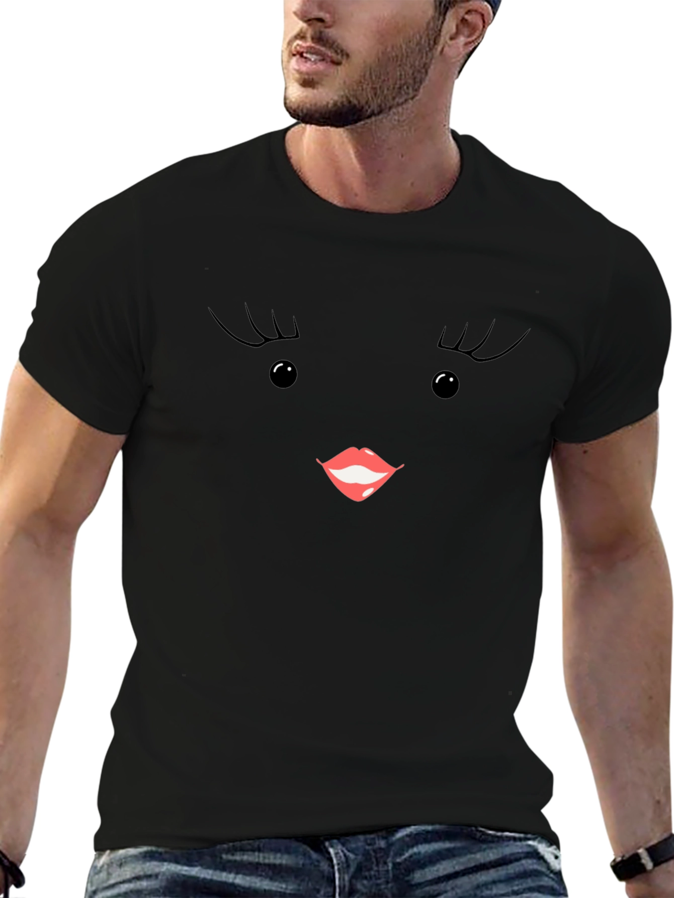 Funny Face Graphic Print T-Shirt