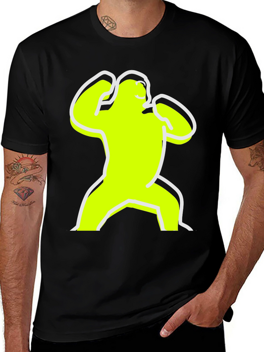 Black T-Shirt - Cartoon Graphic