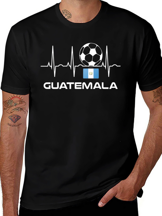 Guatemala Soccer T-Shirt - Heartbeat Design