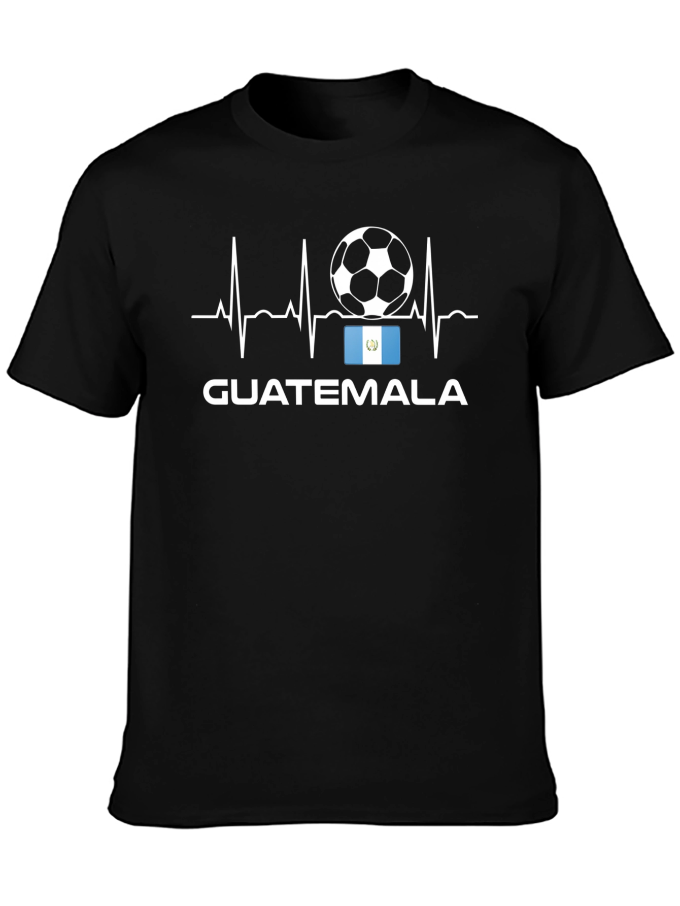 Guatemala Soccer T-Shirt - Heartbeat Design