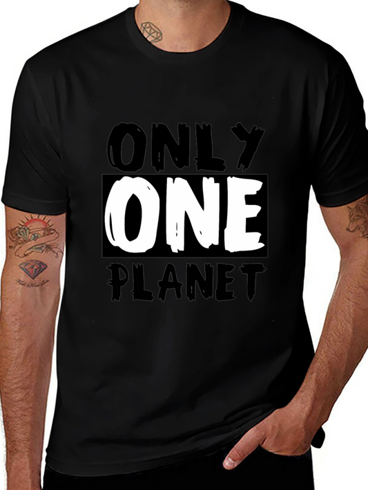 Only One Planet Graphic Tee - Eco-Friendly Awareness T-Shirt