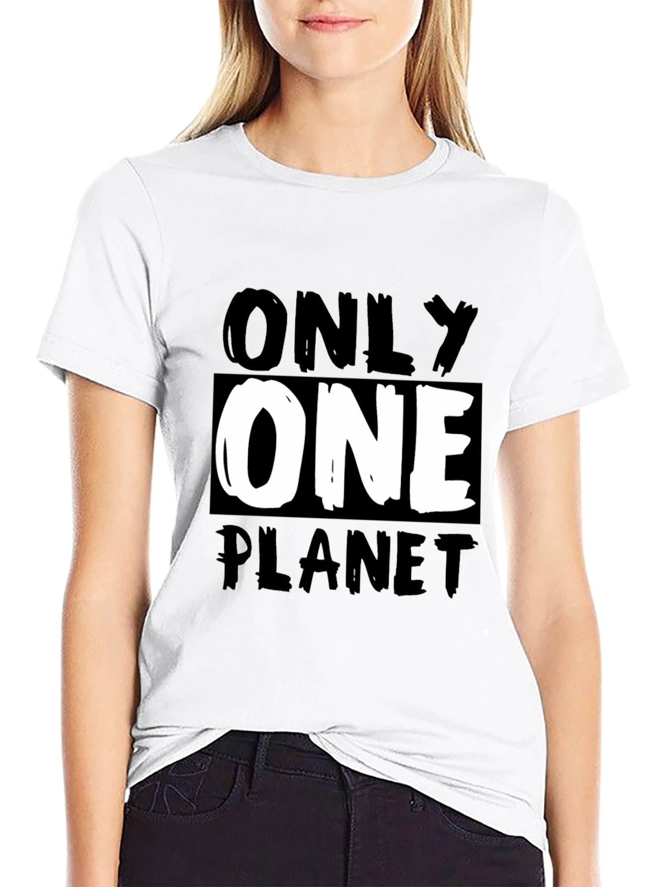 Only One Planet Graphic Tee - Eco-Friendly Awareness T-Shirt