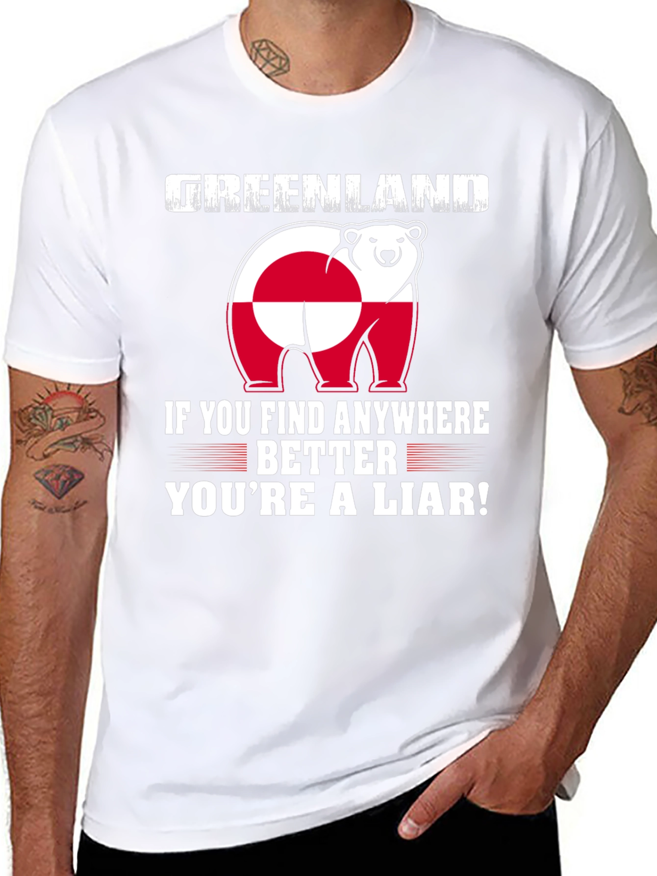 Greenland Polar Bear Flag T-Shirt