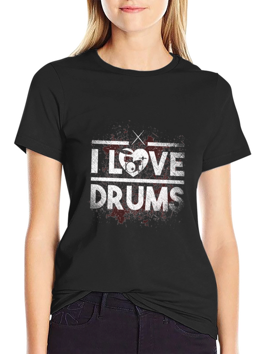I Love Drums Graphic Tee - Musicians T-Shirt