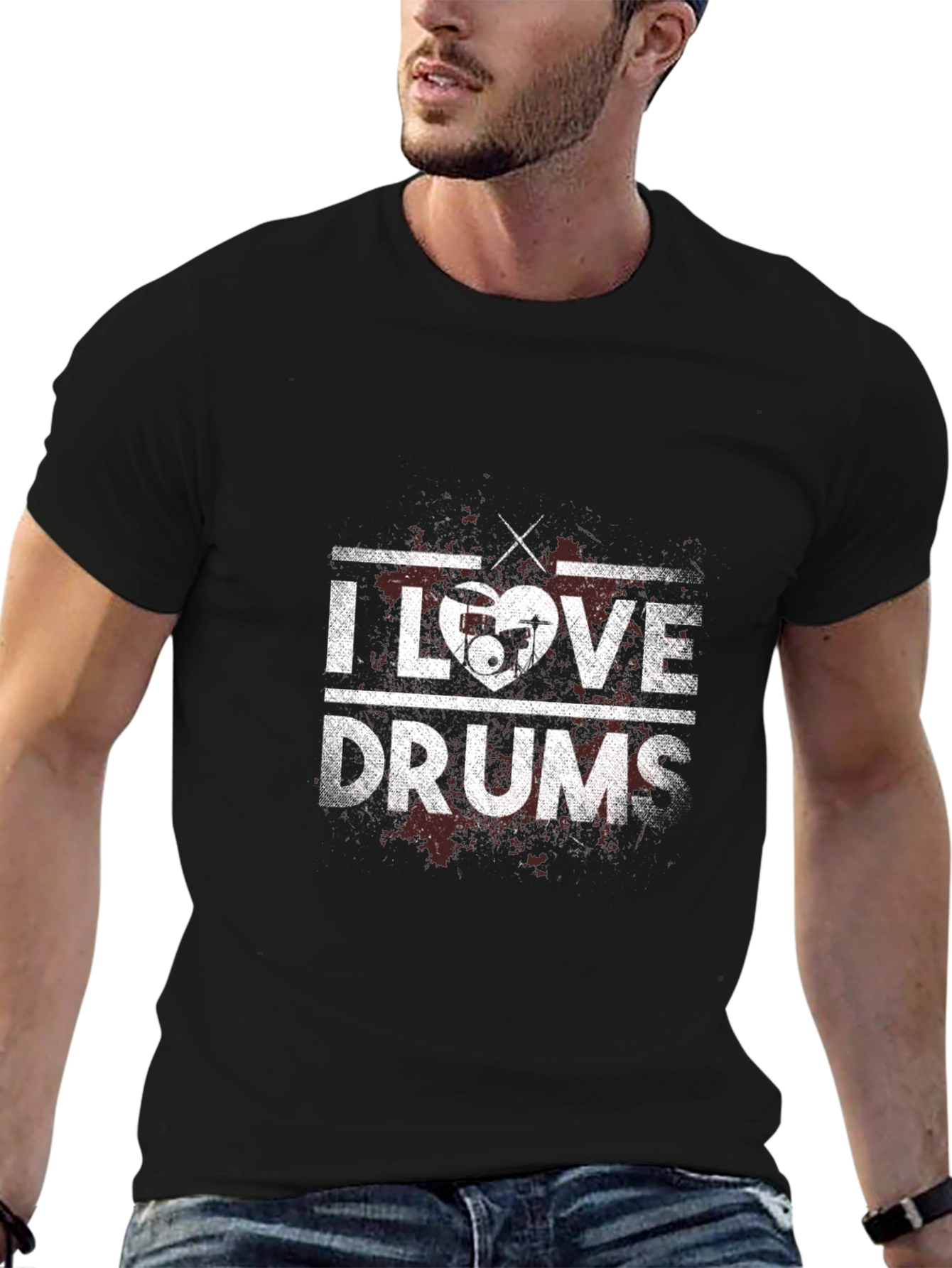 I Love Drums Graphic Tee - Musicians T-Shirt
