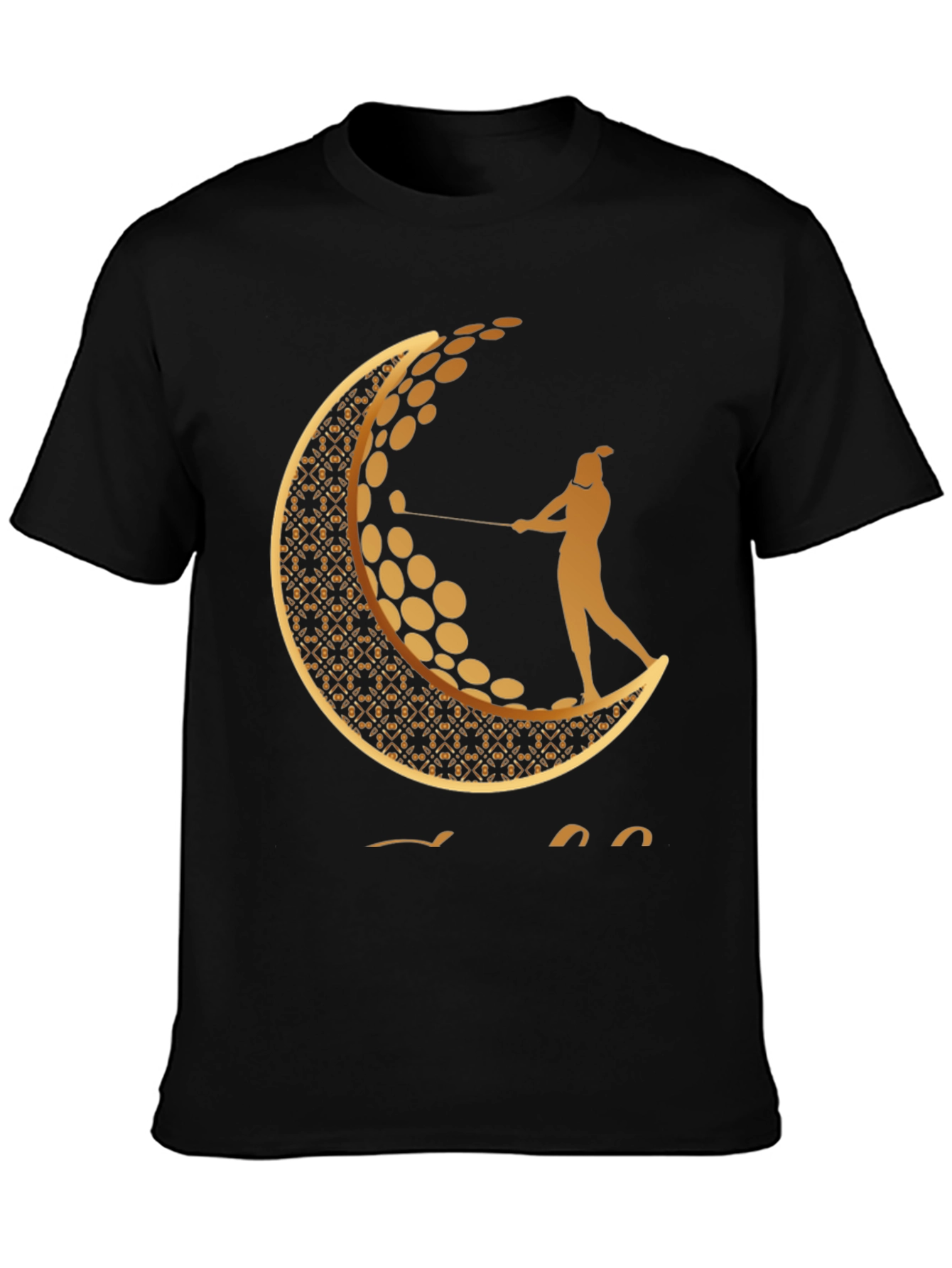 Golf Moon Tee - Unique Graphic Print Shirt