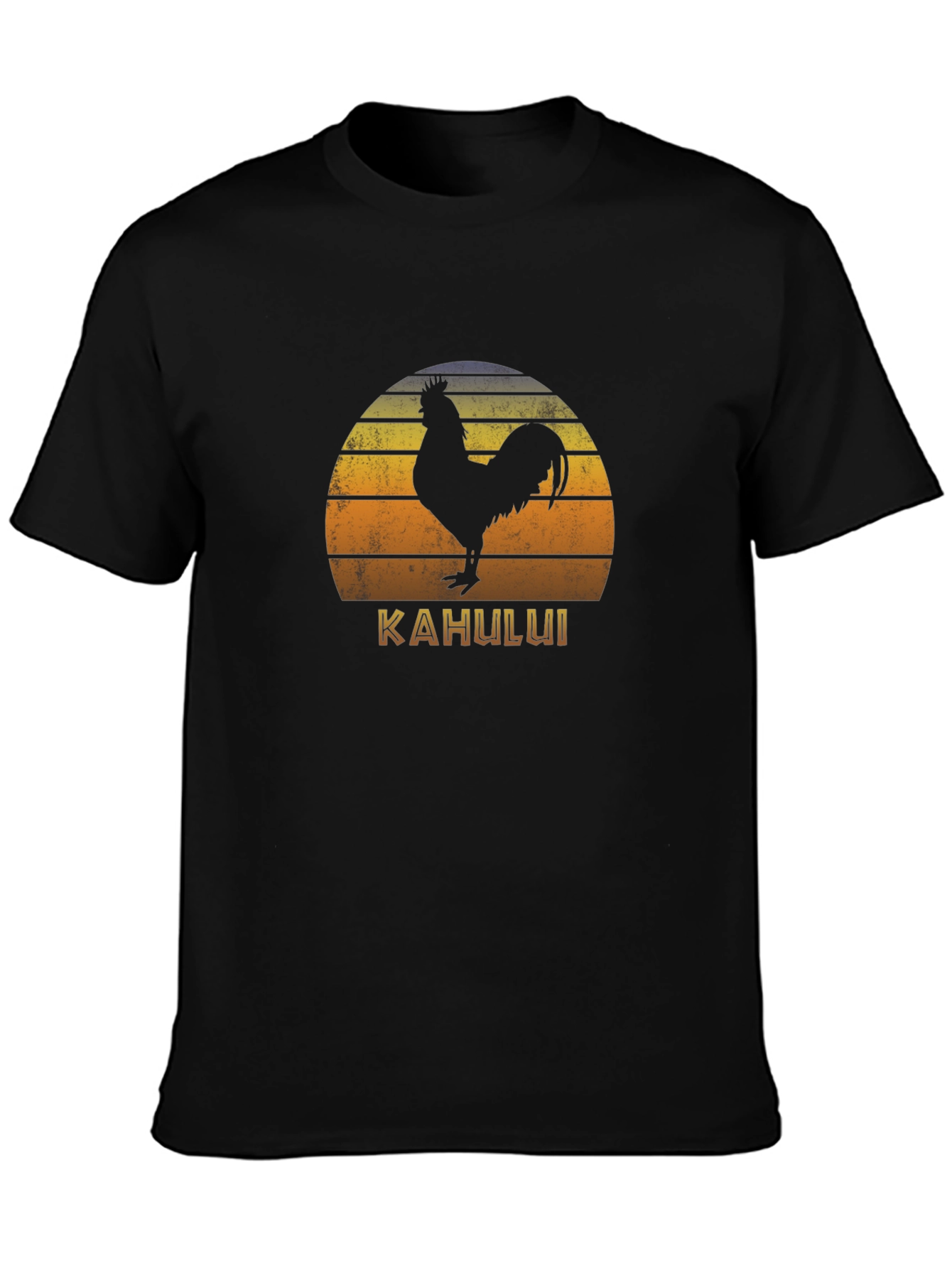 Kahului Rooster Retro Sunset T-Shirt