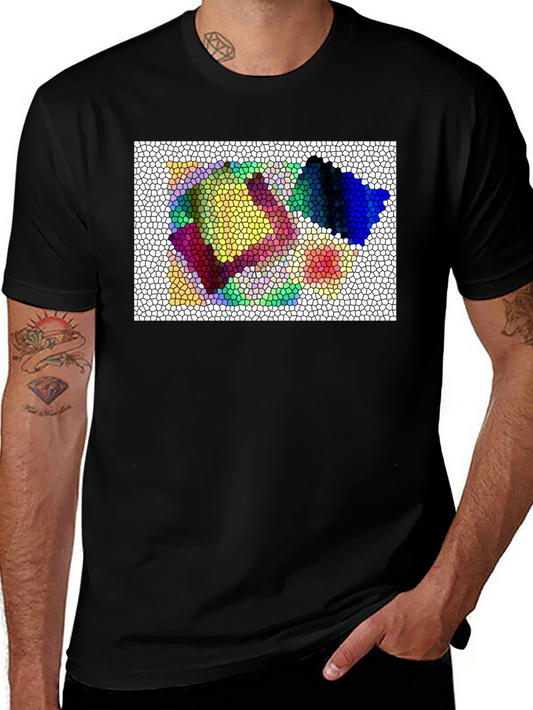 Abstract Mosaic Tee - Unique Colorful Design