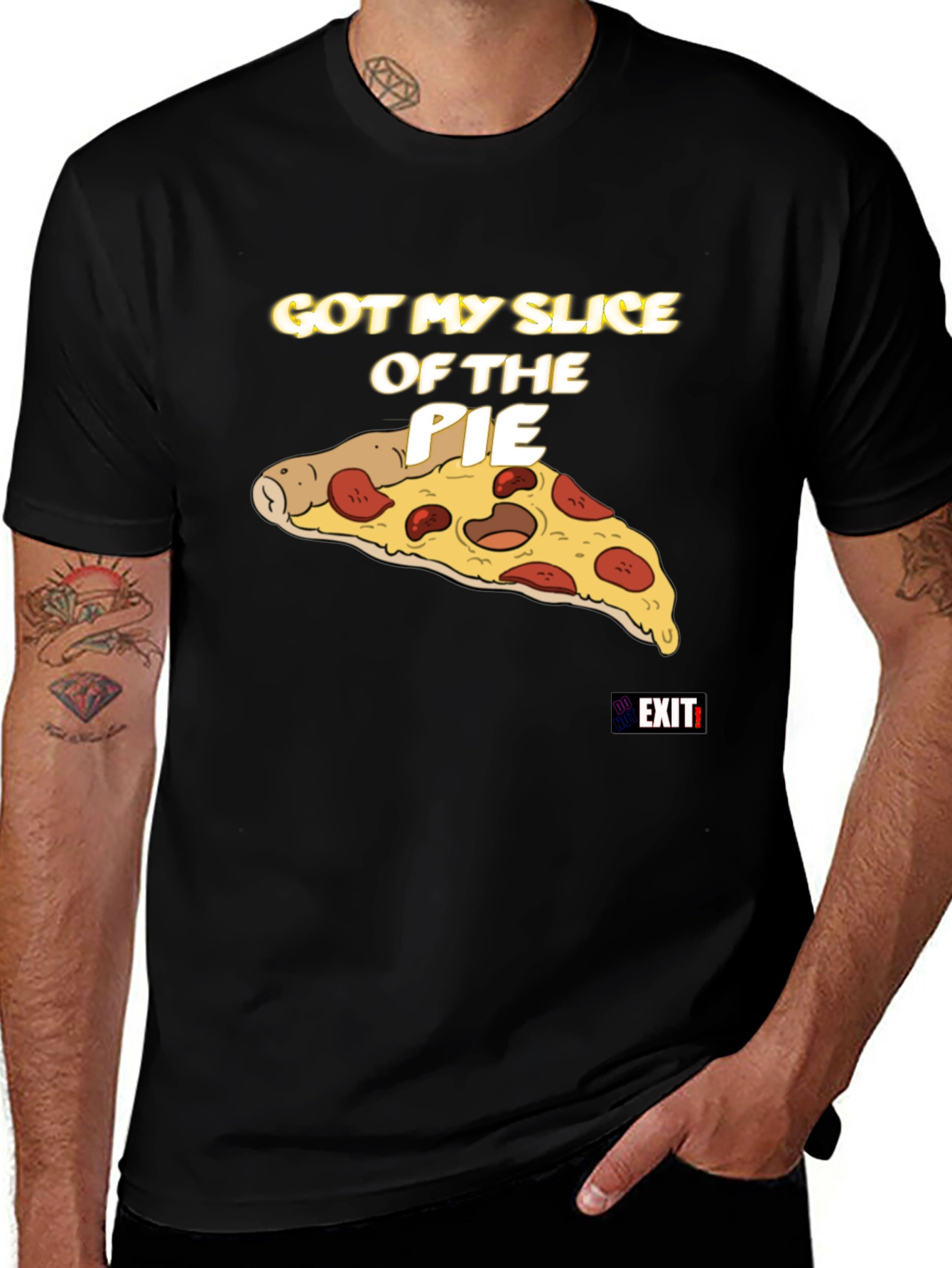 Slice of the Pie Graphic Tee - Black