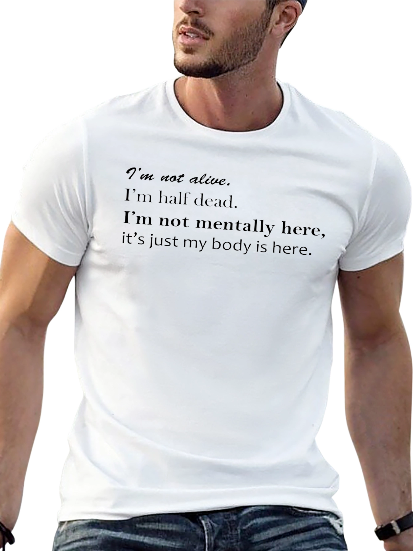 Black Im Not Alive Graphic Tee