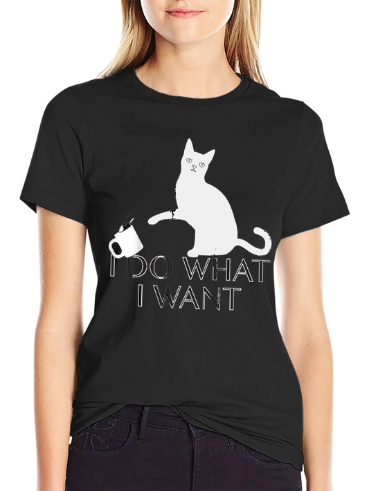 I Do What I Want Cat Graphic T-Shirt