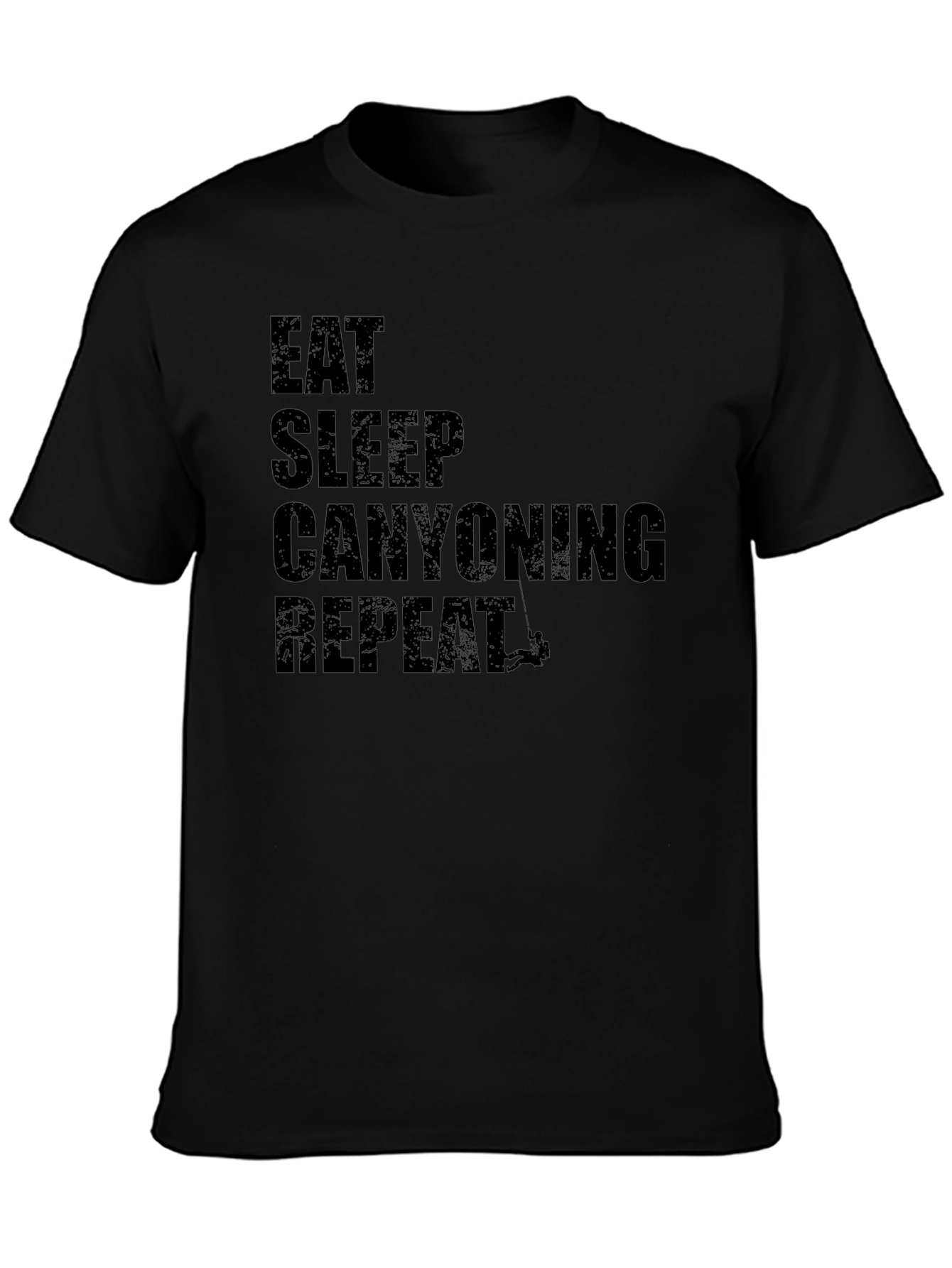 Eat Sleep Canyoning Repeat Black T-Shirt
