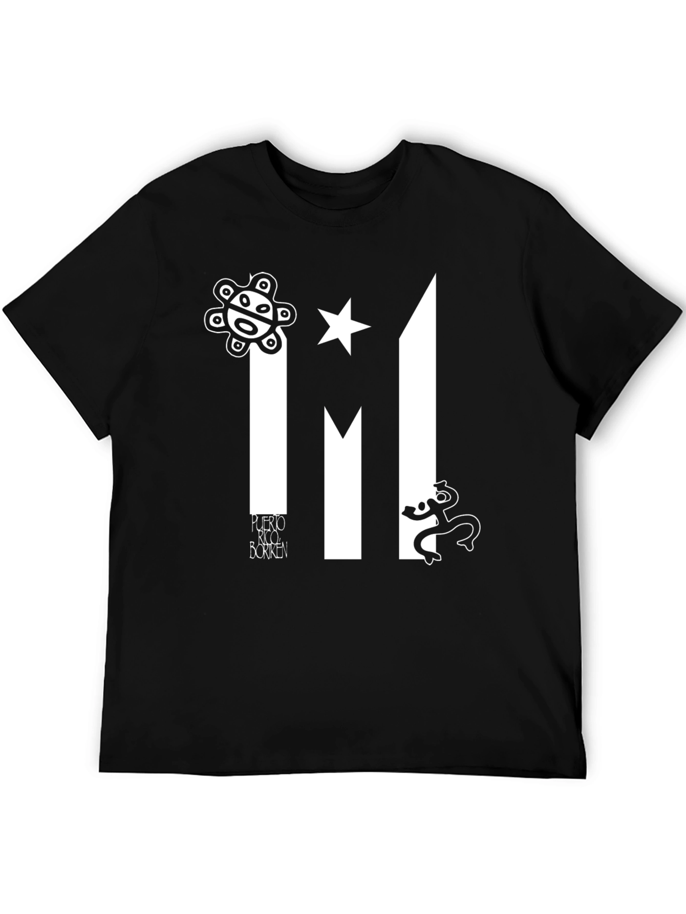 Puerto Rico Black T-Shirt Boriken Island Pride