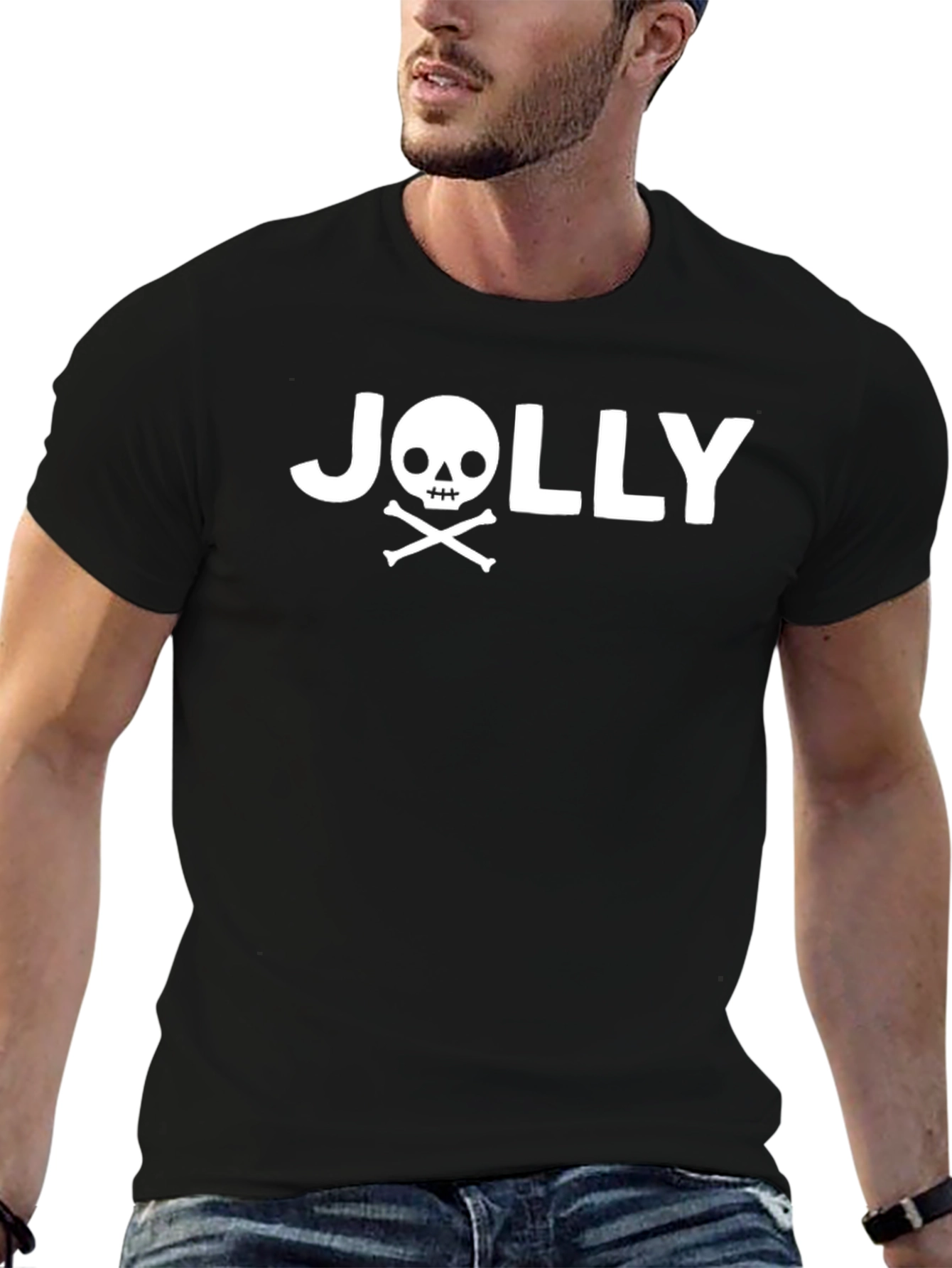 Jolly Skull T-Shirt - Black Graphic Tee