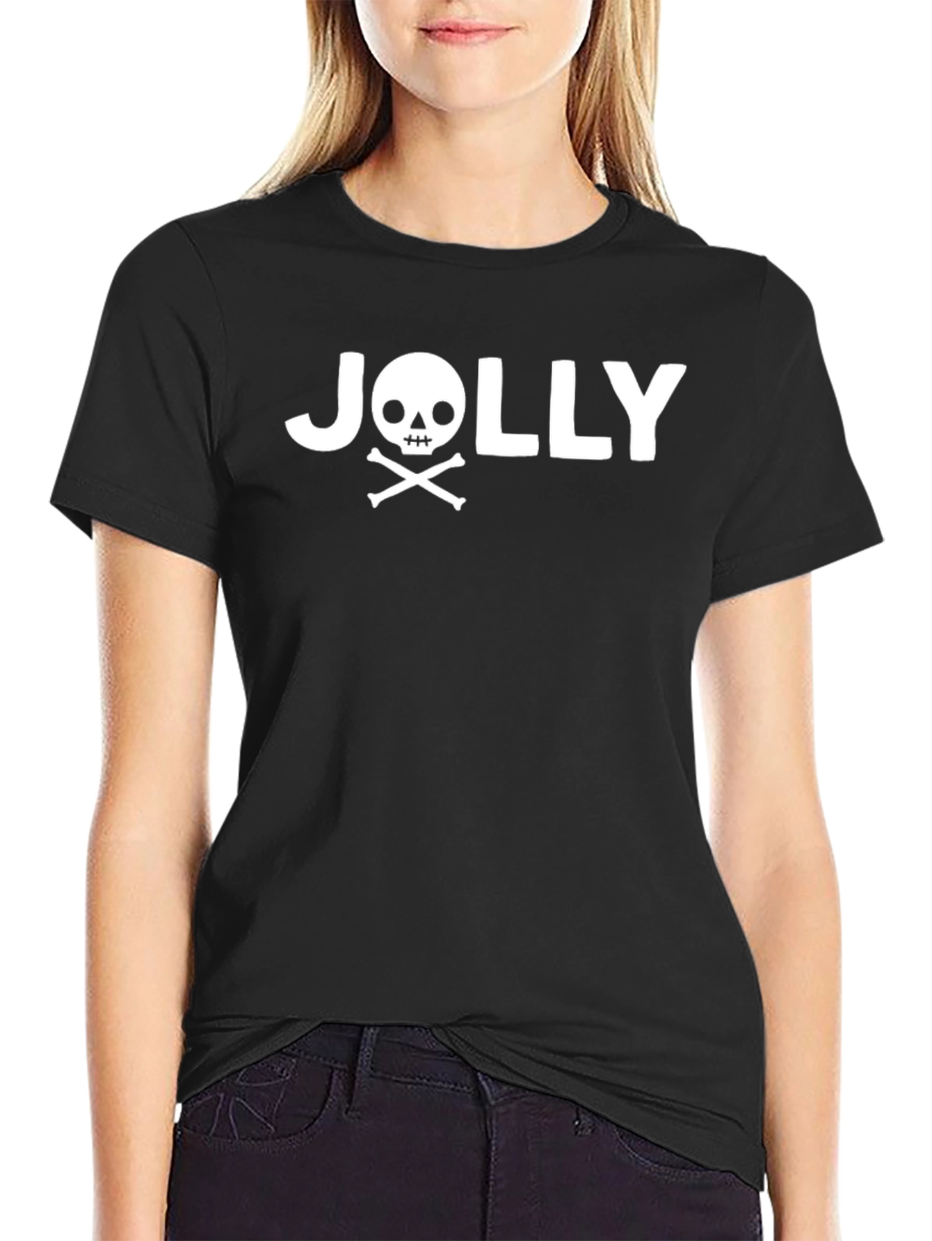 Jolly Skull T-Shirt - Black Graphic Tee