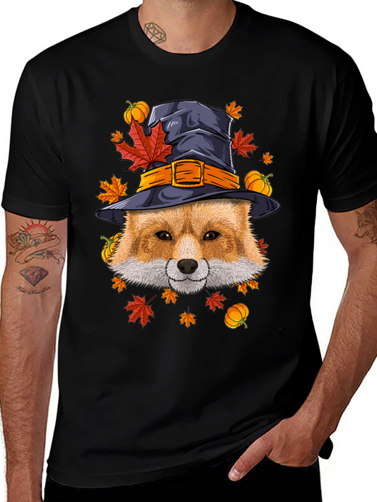 Fall Fox Witch Hat T-Shirt