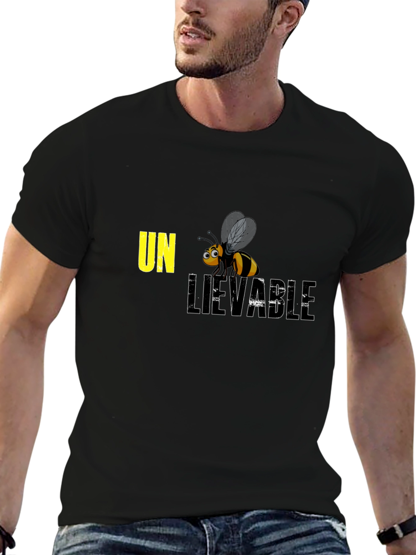 Un-bee-lievable Graphic Tee - Black Casual Shirt