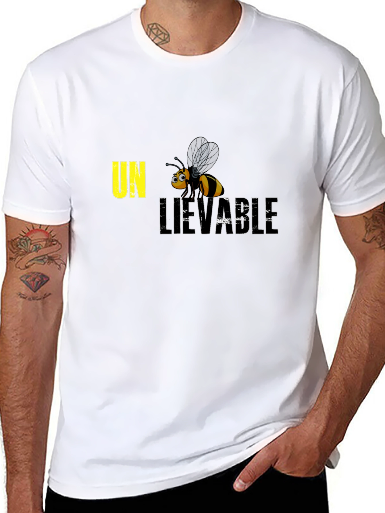 Un-bee-lievable Graphic Tee - Black Casual Shirt