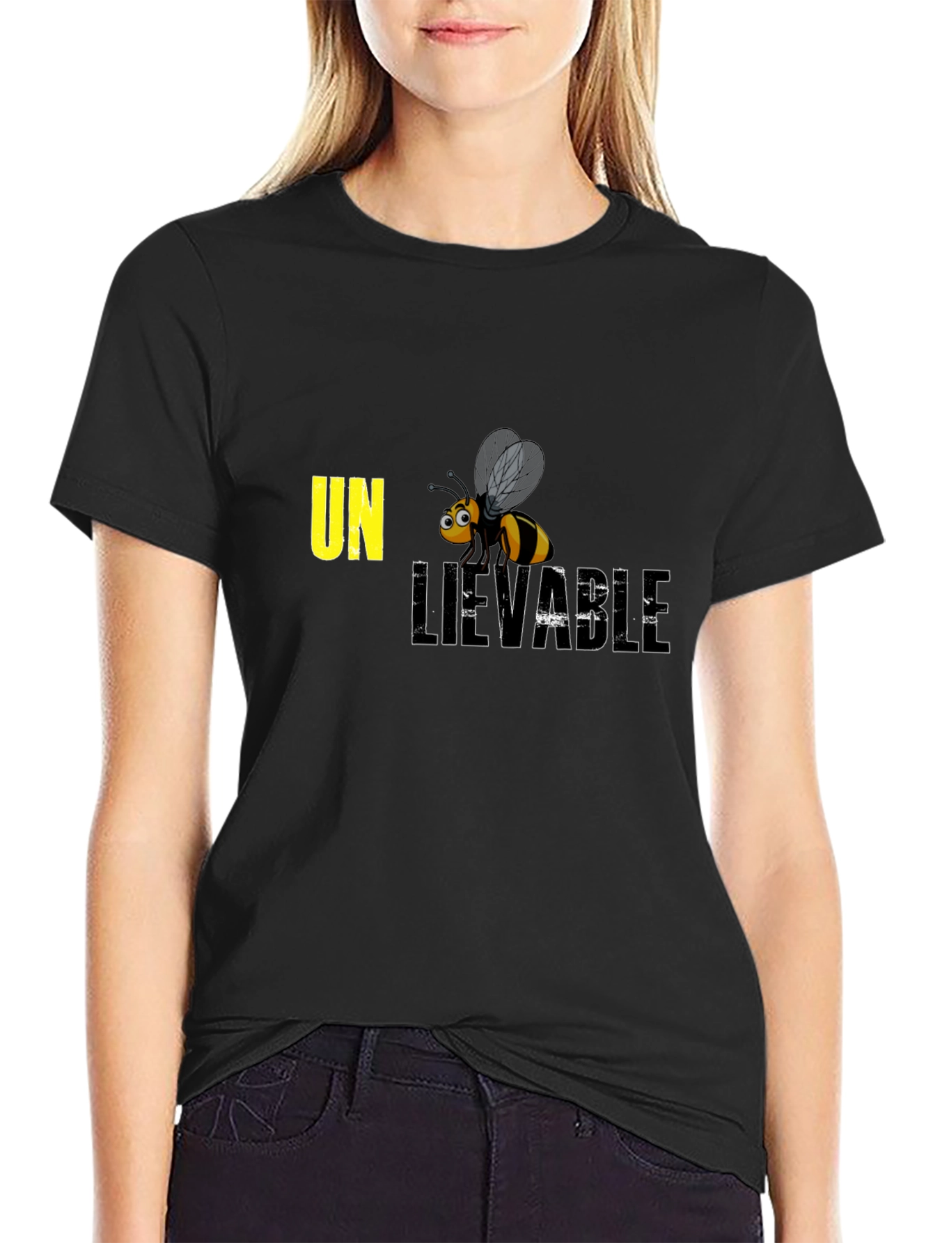 Un-bee-lievable Graphic Tee - Black Casual Shirt