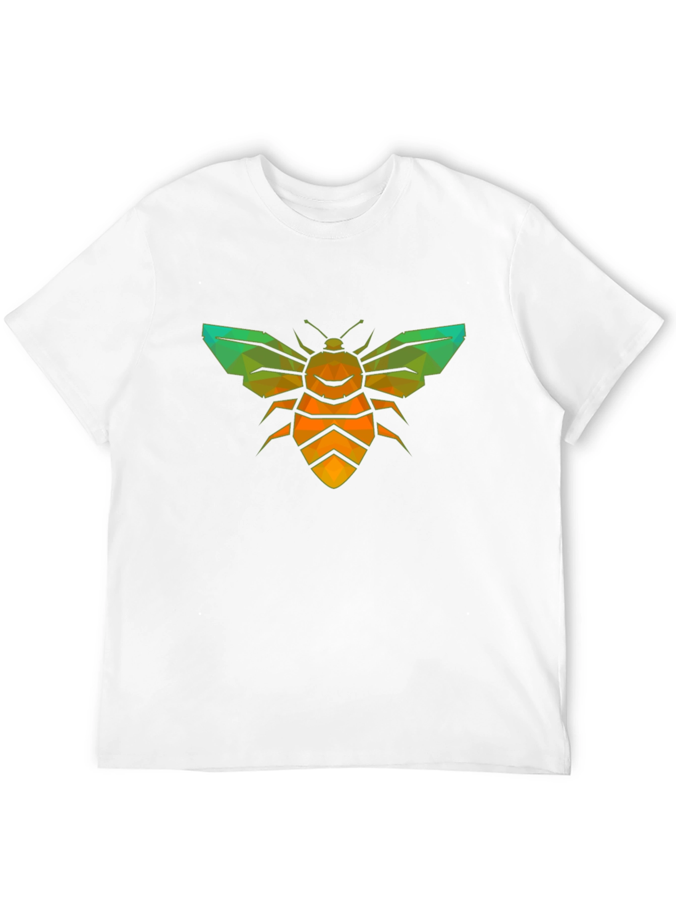 Geometric Bee Graphic Tee - Stylish Insect Design
