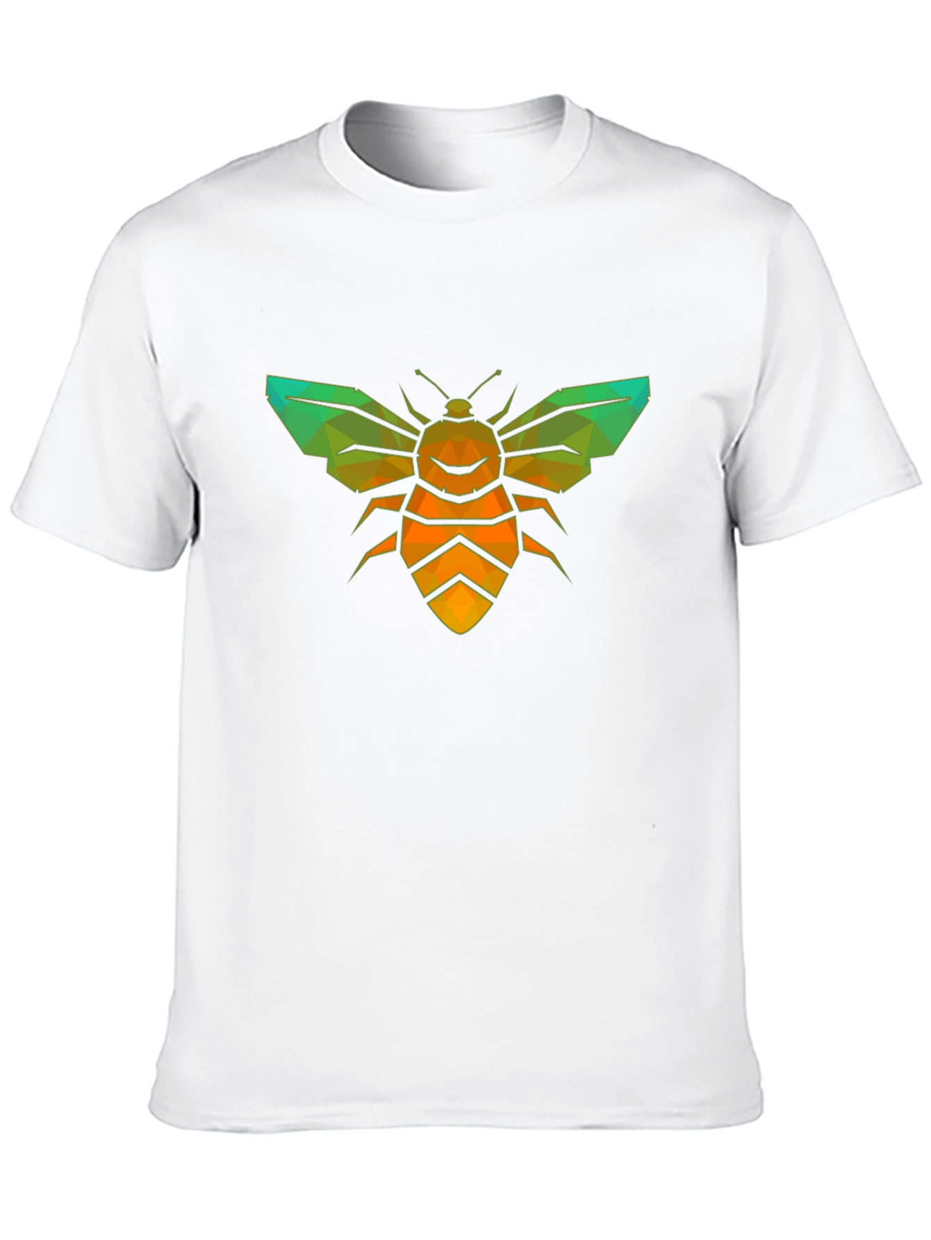 Geometric Bee Graphic Tee - Stylish Insect Design