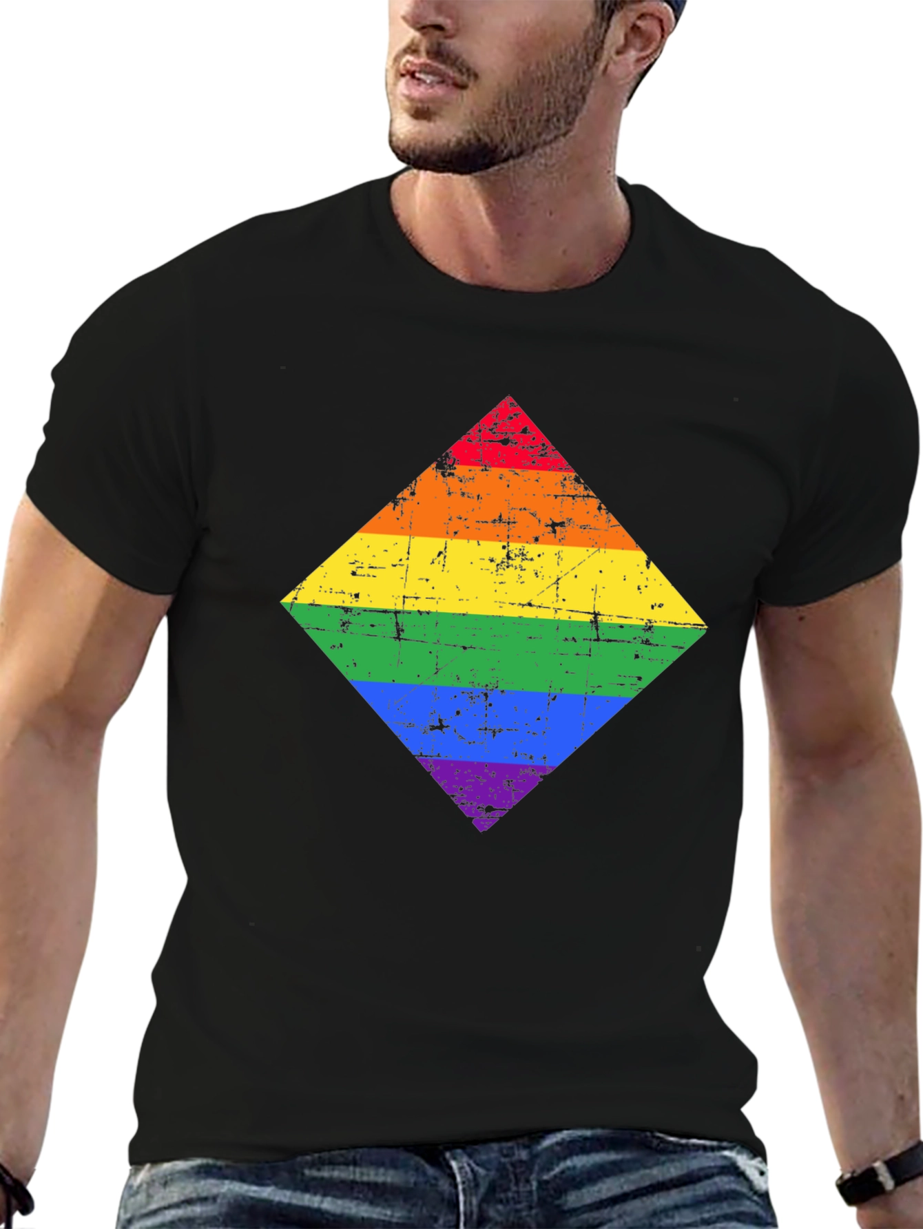 Rainbow Pride Diamond Graphic Tee