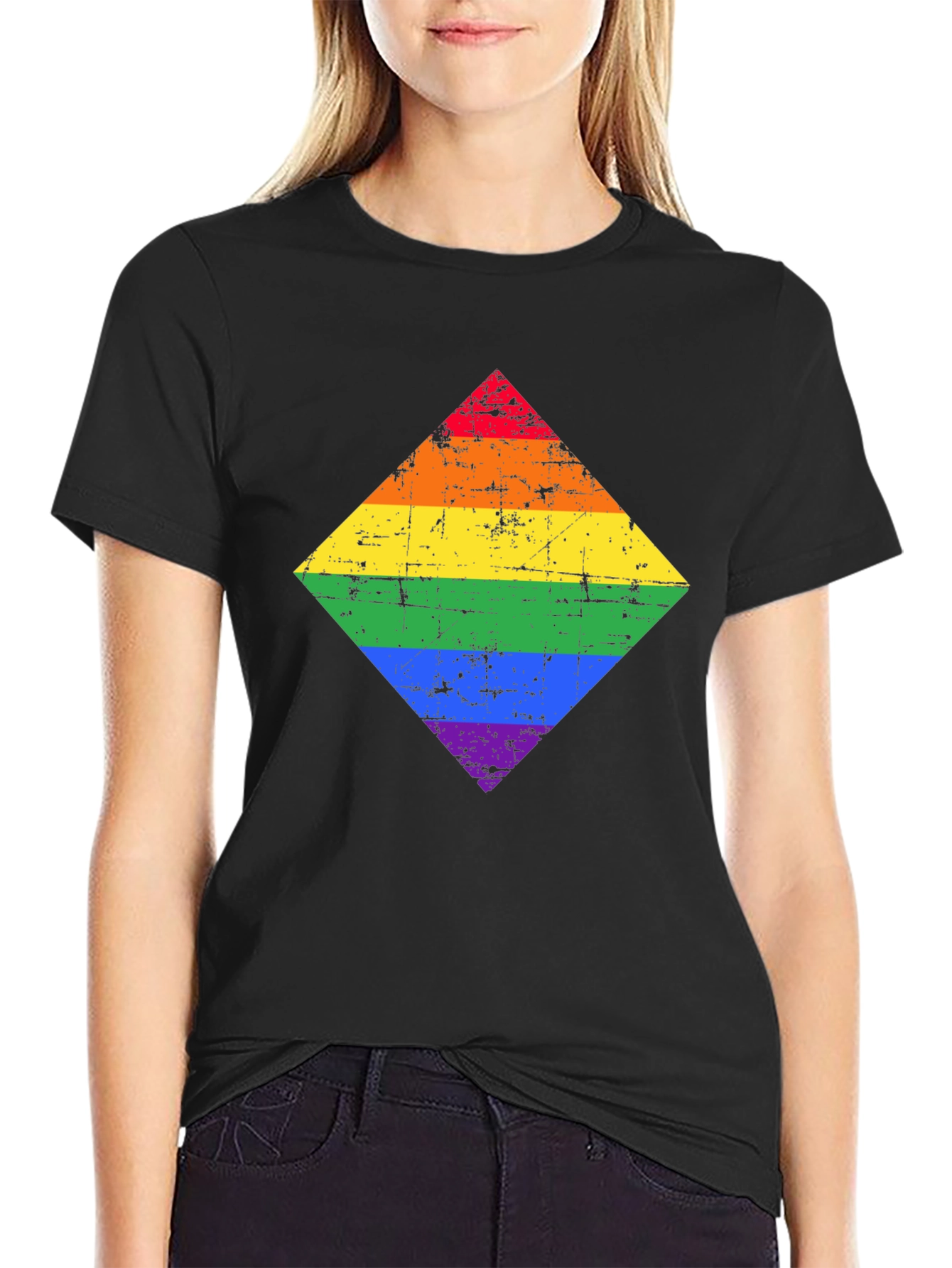 Rainbow Pride Diamond Graphic Tee