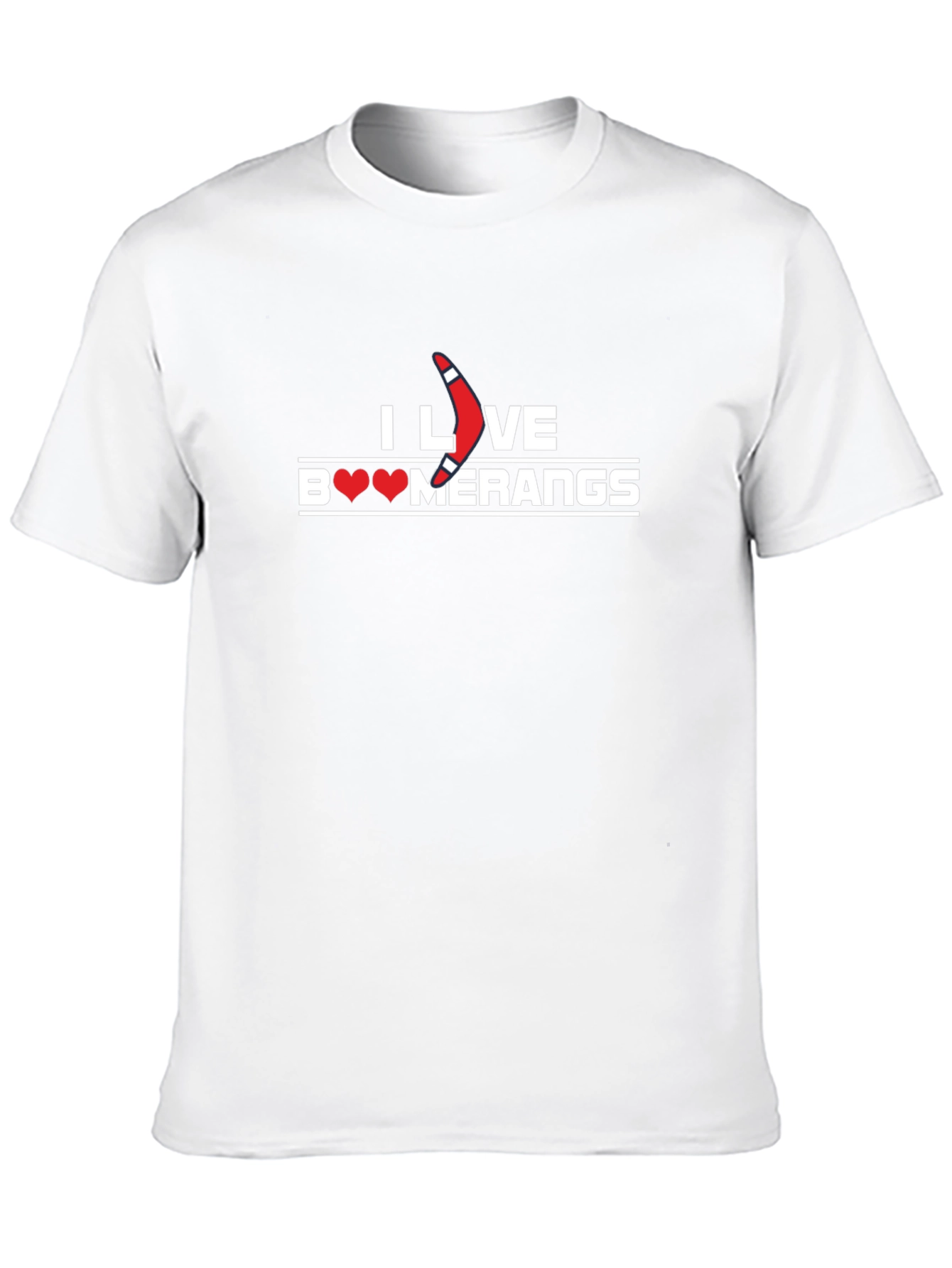 I Love Boomerangs Black Graphic Tee