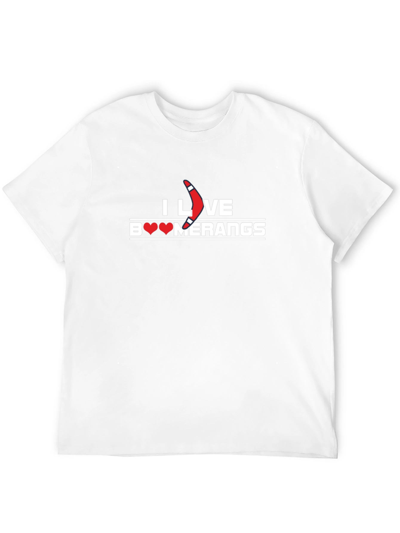 I Love Boomerangs Black Graphic Tee