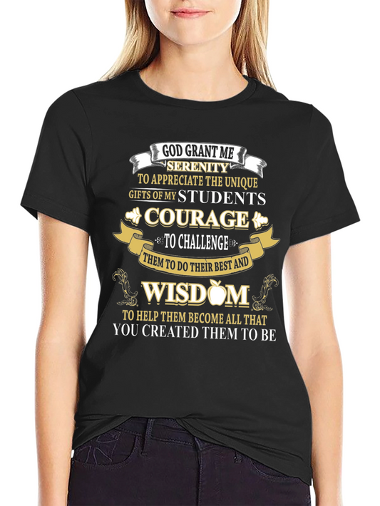 God Grant Me Serenity T-Shirt - Teacher Appreciation