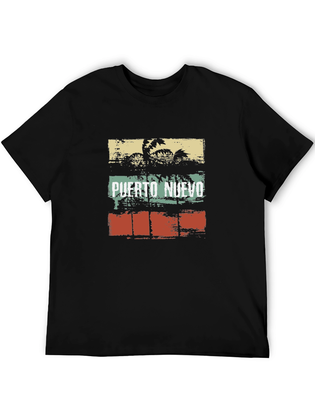 Puerto Nuevo Retro Palm Tree Graphic Tee