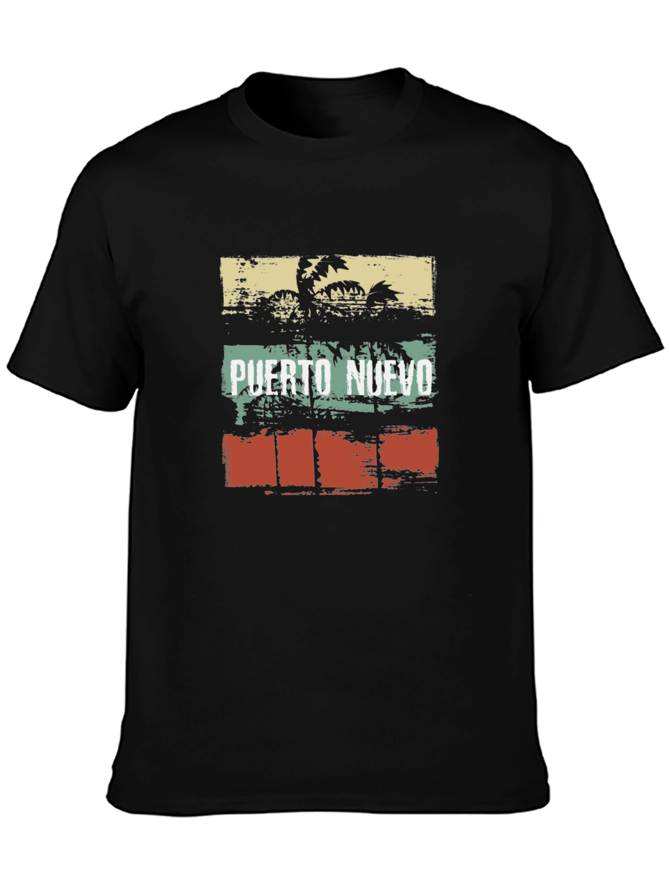 Puerto Nuevo Retro Palm Tree Graphic Tee