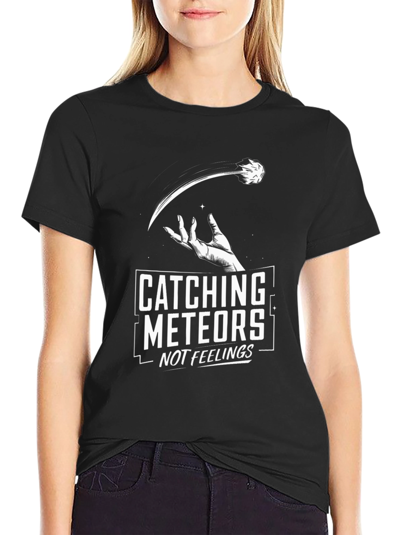 Catching Meteors Graphic T-Shirt - Black