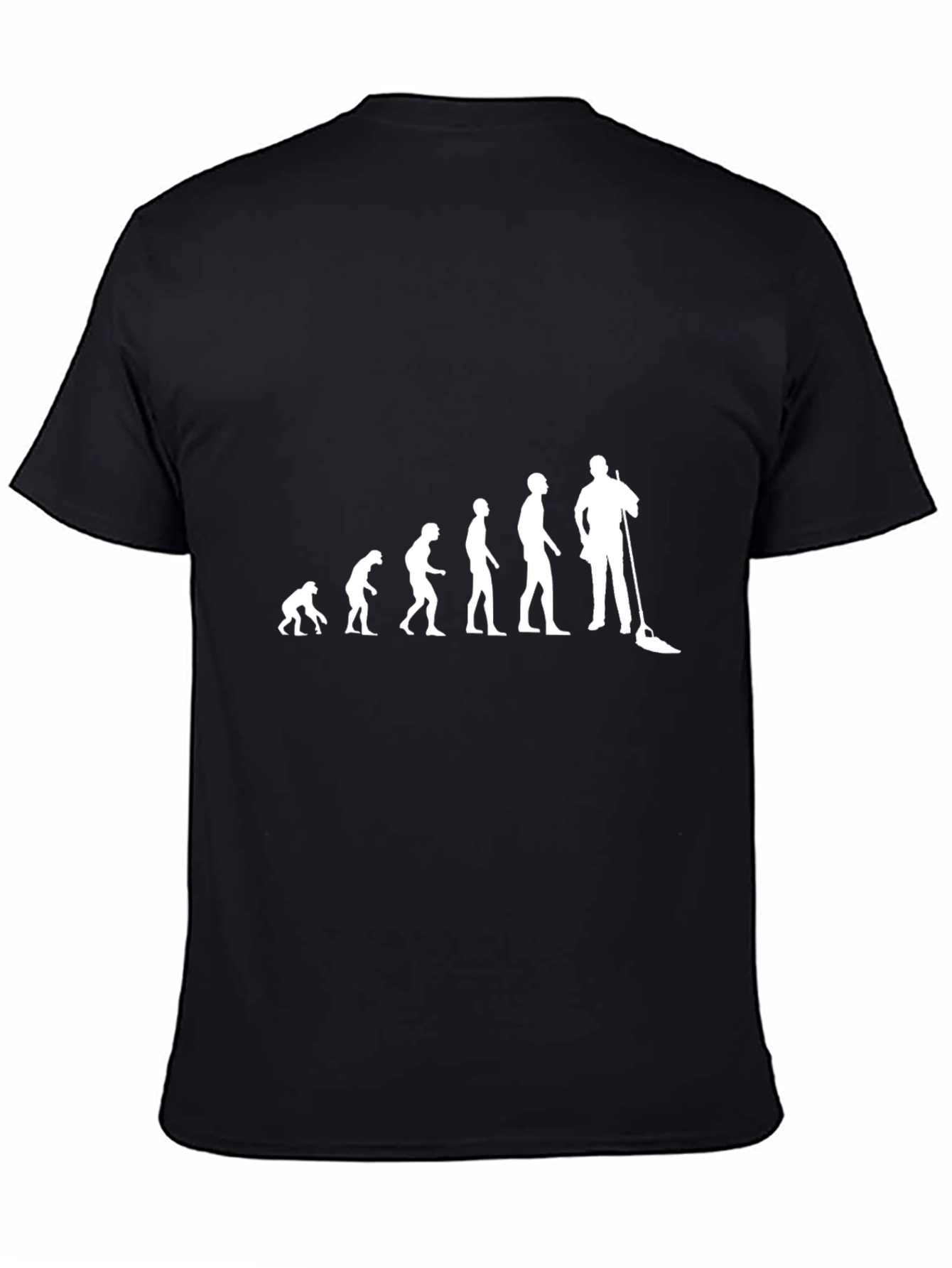 Evolution of Man Housekeeper T-Shirt - Black
