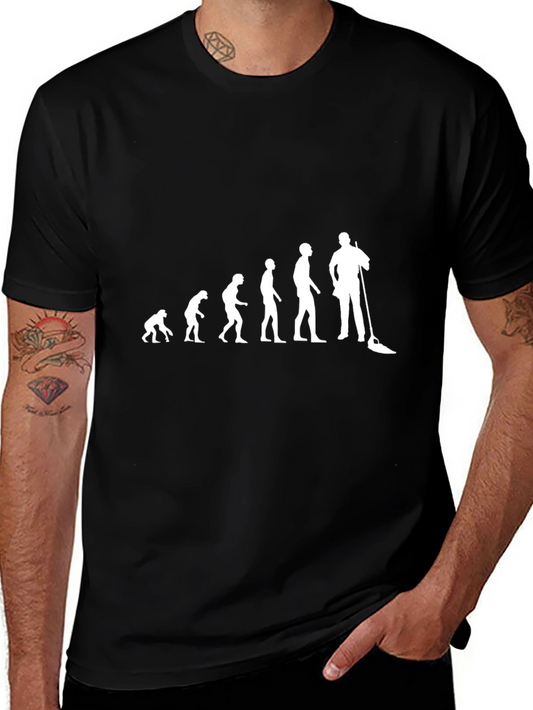 Evolution of Man Housekeeper T-Shirt - Black