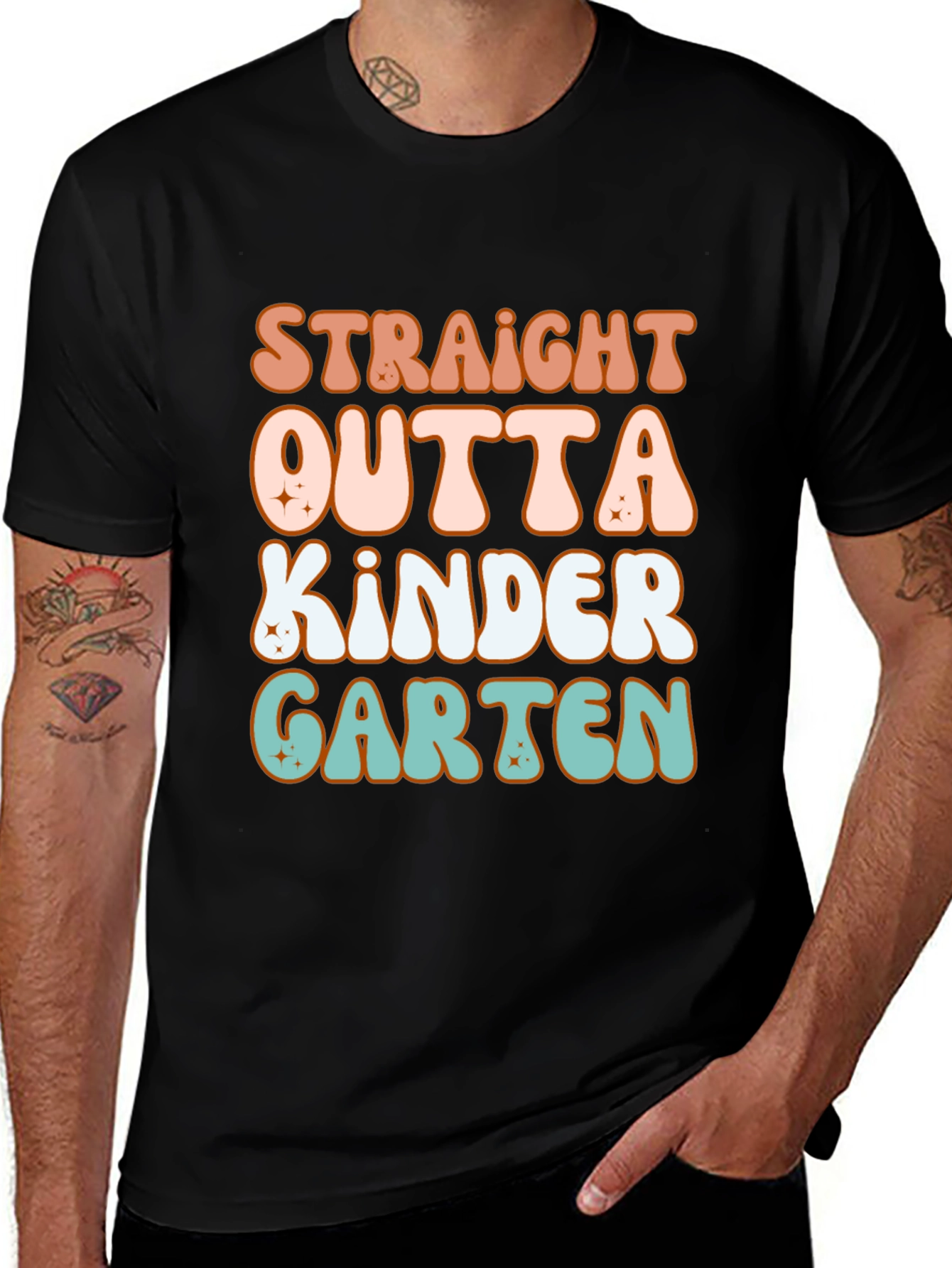 Straight Outta Kindergarten Retro T-Shirt