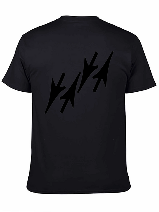 Mens Black T-Shirt with Arrow Design
