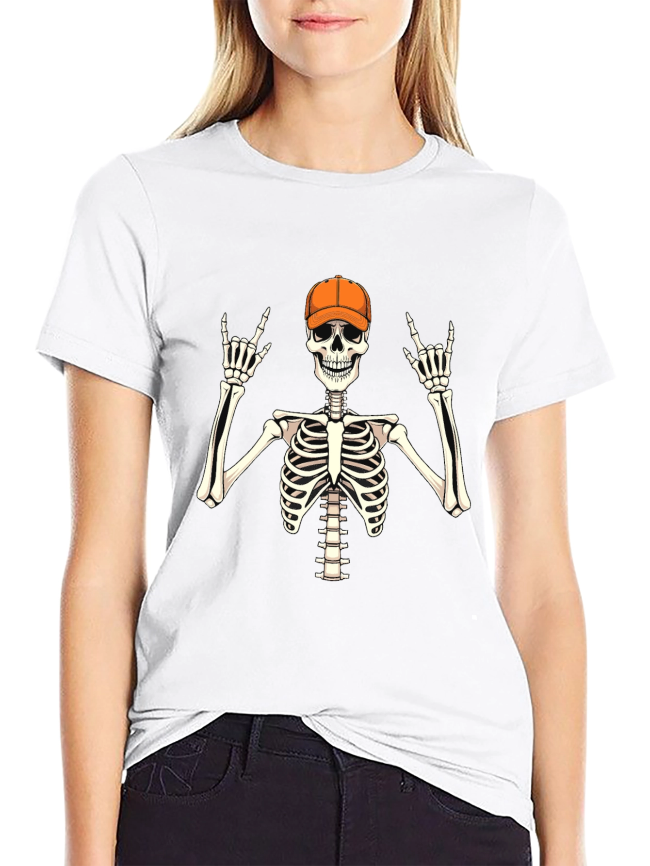Skeleton Rocker T-Shirt - Black