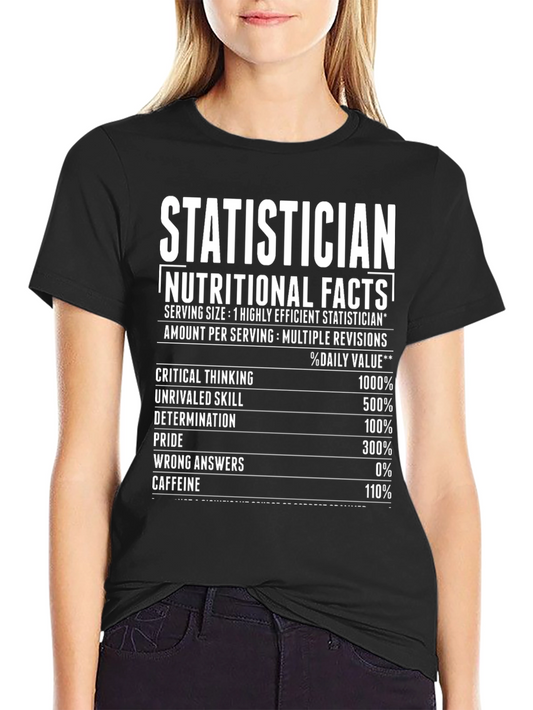 Statistician Nutritional Facts Funny T-Shirt