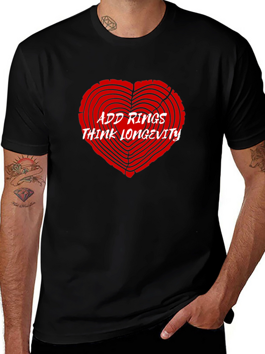 Add Rings Think Longevity Black T-Shirt