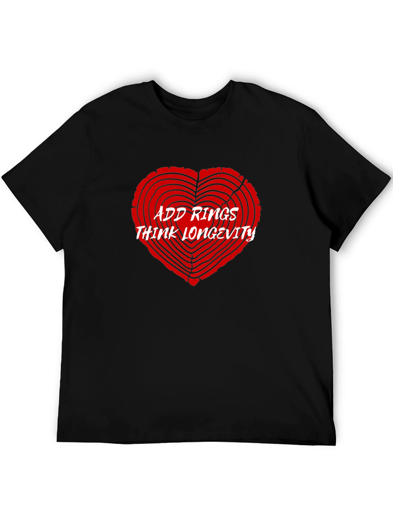 Add Rings Think Longevity Black T-Shirt